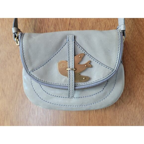 Marc By Marc Jacobs 2 piece Bird Petal To The Metal CrossBody Pouchette Gray - Picture 2 of 11